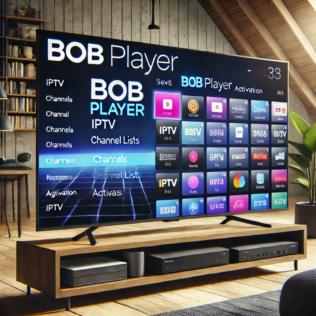 Samsung Smart TV mit geöffneter BOB Player IPTV App – Installation und Aktivierung für IPTV Streaming